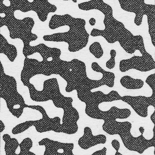 Bold black and white camouflage security envelope pattern